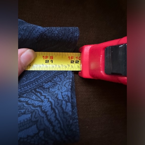 Haggar Vintage Blue & Black Paisley Button Down Collard Shirt Sz 12. Lined. - Picture 12 of 14